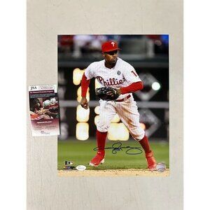 Jimmy Rollins signed autographed Philadelphia Phillies 11x14 photo JSA